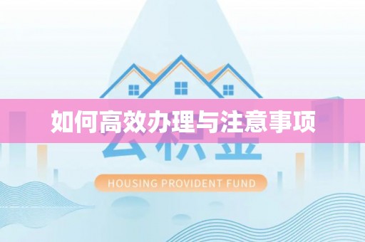 政和如何高效办理与注意事项