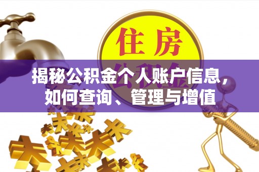 政和揭秘公积金个人账户信息，如何查询、管理与增值