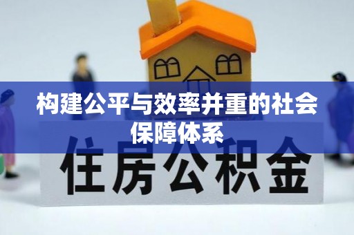 政和构建公平与效率并重的社会保障体系