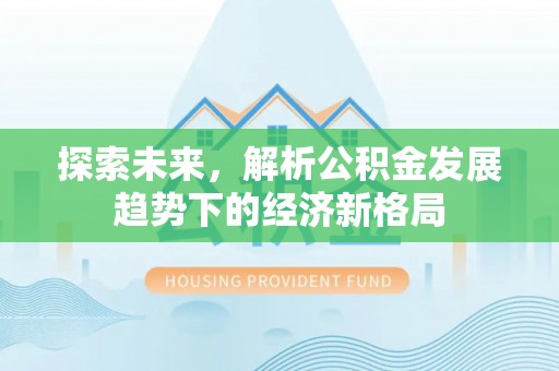 政和探索未来，解析公积金发展趋势下的经济新格局